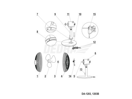 Přední kryt motoru DEDRA XDA-1203B.14