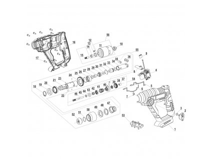 Motor ozubeného kola RS755SH2-09 18V DC DEDRA XDED7047.56