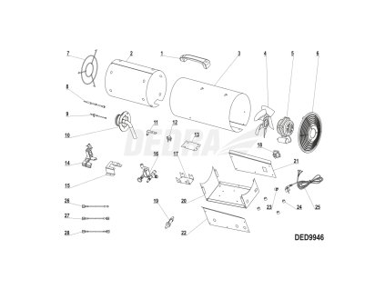 Zadní kryt motoru DEDRA XDED9946.06