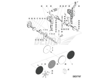 Elektrografitové kartáčky 2 ks. DEDRA XDED7767.35