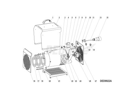 Ohřívač 1650 W DEDRA XDED9922A.17