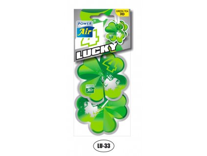 3D papírový osvěžovač LUCKY 4 GREEN TEA POWER AIR LU-33