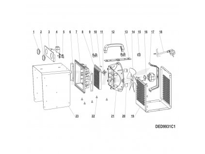 PTC ohřívač 3000W DEDRA XDED9931C1.08