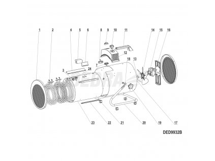 Termostat YT-WN16 T250 16A 250V DEDRA XDED9932B.07