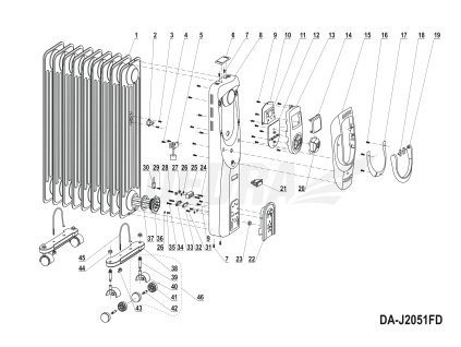 Řídicí deska DEDRA XDA-J2051FD.12