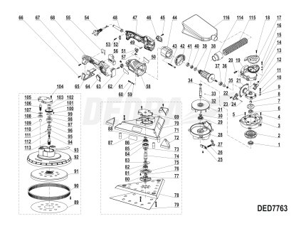 Spodní kryt turbíny DEDRA XDED7763.28