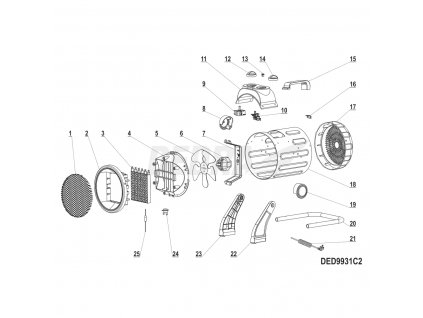 Motor YD58-20 25W DEDRA XDED9931C2.06