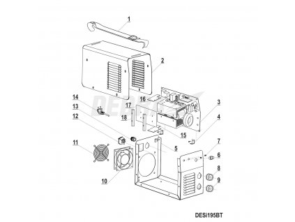 Ventilátor DC24V 0,3A DEDRA XDESI195BT.003