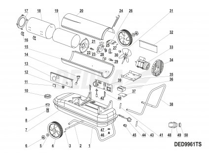 Palivová tryska K70 (krátká) DEDRA XDED9961TSX1.22