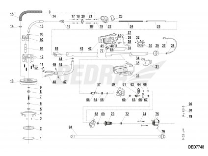 Rameno s hlavou DEDRA XDED7748.48