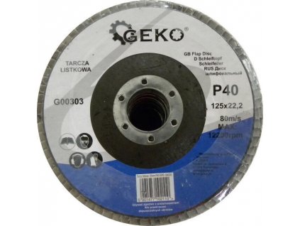 Brusný lamelový kotouč (korund) - 125x22,23 mm / P40 GEKO nářadí G00303
