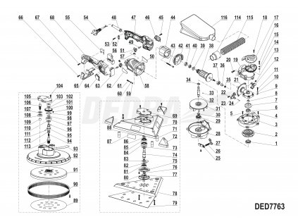 Horní plášť turbíny DEDRA XDED7763.03