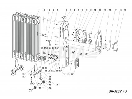 Snímač polohy DEDRA XDA-J2051FD.05