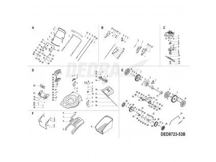 Víčko kola DEDRA XDED8723-53B.E29