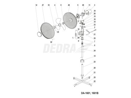 Přední síťovina DEDRA XDA-1601B.27
