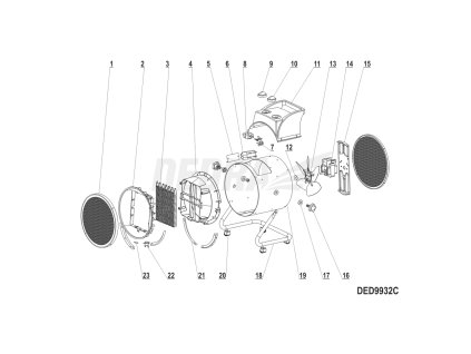 Ohřívač 5000 W DEDRA XDED9932C.03