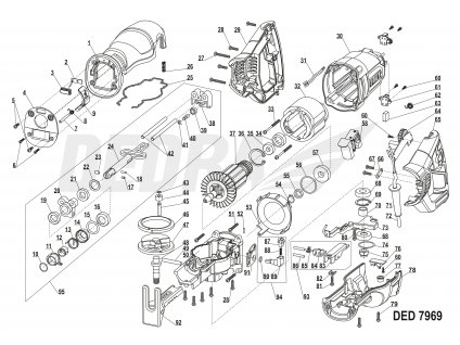 Pracovní konec DEDRA XDED7969.95