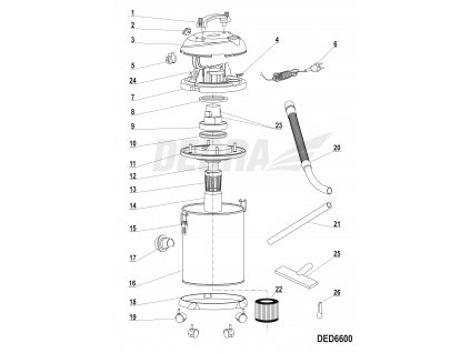 Ocelová nádrž DEDRA XDED6600.16