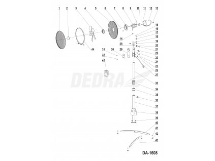 Ovládací panel/PCB DEDRA XDA-1608.30