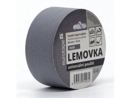 Eurotape - Lemovka textilní lepicí páska 48mm x 10m - šedá EUROTAPE T1106