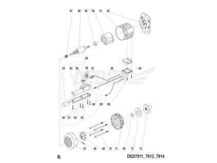 Kryt ventilátoru motoru DEDRA XDED7914.66