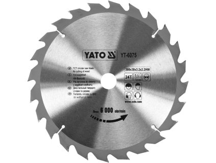 Kotouč na dřevo 300 x 30 mm 24z Yato YT-6075