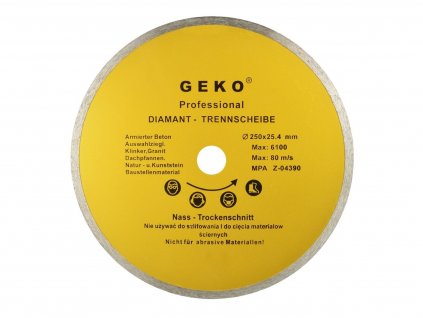 Diamantový řezný kotouč (celistvý) - 250 x 25,4