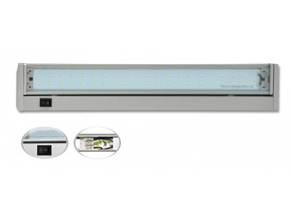Kuchyňské led podlinkové světlo 28xSMD, 5,5W, 37 cm, stříbrná