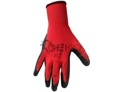 Pracovní rukavice červené - vel.8 GEKO nářadí G73531