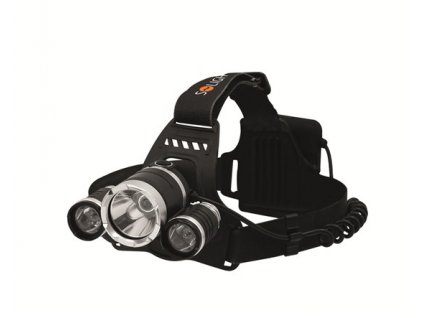 Solight LED čelová svítilna SUPER POWER, 900lm, 3x Cree LED, 4x AA