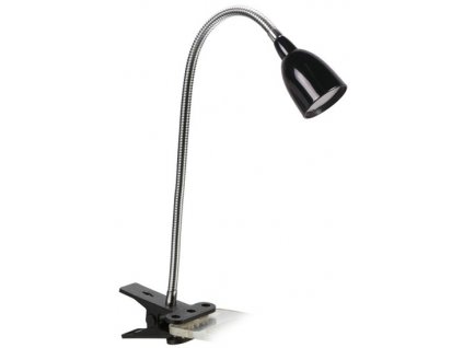 Solight LED stolní lampička, 2,5W, 3000K, clip, černá barva
