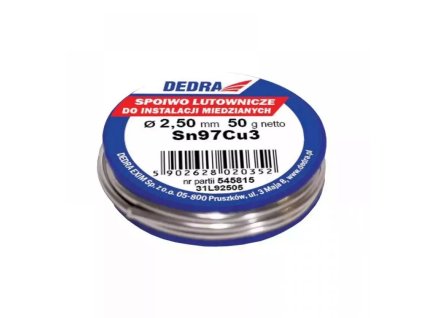 Pájka na měděné trubky a spoje 2,5mm, 50g - Sn97Cu3
