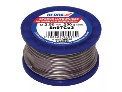 Pájka na měděné trubky a spoje 2,5mm, 250g - Sn97Cu3