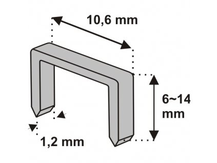 Nastřelovací spony do sponkovačky 10 mm 1000 ks tlouštka 1,2 vz.D11 DEDRA 11Z210