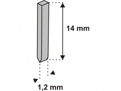 Nastřelovací kolíky do sponkovačky 14 mm 1000 ks tlouštka 1,2 vz. D11I DEDRA 11Z414