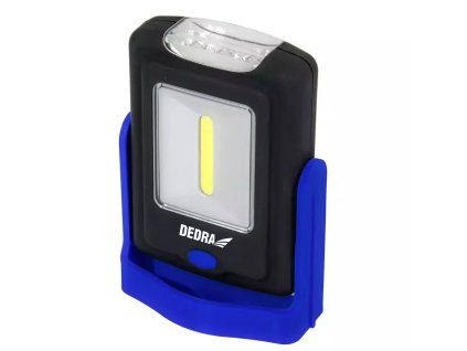 Cob led svítilna 1W + 3LED na baterie se stojánkem 2v1