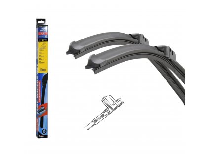 Stěrače FLAT SET (PIN) 550+450mm Compass 10512