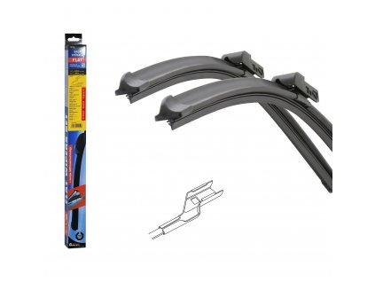Stěrače FLAT SET (CUBE16) 610+410mm FAB III, RAP, CIT