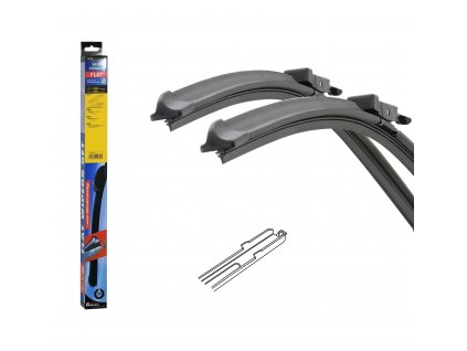 Stěrače FLAT SET (SLOT) 550+450mm