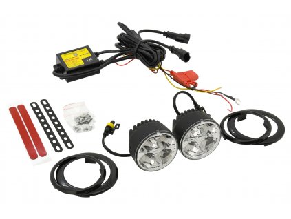 Světla denního svícení 4 HIGH POWER LED 12V/24V (kulatá 70 mm)