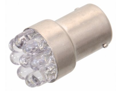 Žárovka 9LED 12V  Ba15s červená úzká Compass 33764