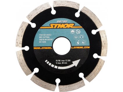 Kotouč diamantový 115 x 7,0 x 1,9 x 22,2 mm segmentový Sthor TO-08780