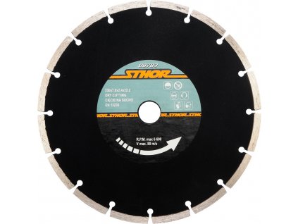 Kotouč diamantový 230 x 7,0 x 2,4 x 22,2 mm segmentový Sthor TO-08783