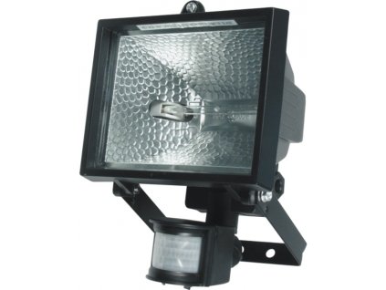 Lampa halogenová 120 W černá se senzorem