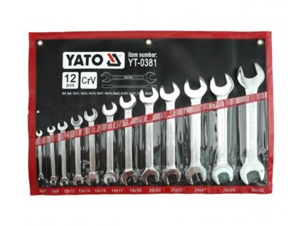 Sada klíčů plochých 12 ks 6 - 32 mm Yato YT-0381 + Dárek, servis bez starostí v hodnotě 300Kč