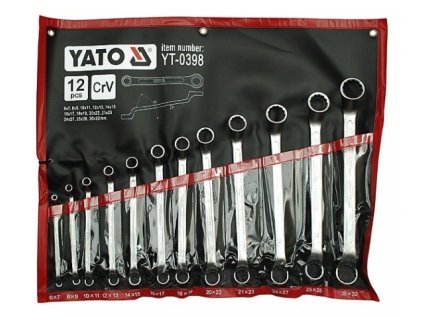 Sada klíčů očkových 12ks 6-32 mm ohnuté Yato YT-0398  + Dárek, servis bez starostí v hodnotě 300Kč