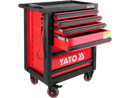 Skříňka dílenská pojízdná 6 zásuvek červená Yato YT-0902  + Dárek, servis bez starostí v hodnotě 300Kč