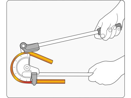 Ohybačka na trubky Al, Cu, 180°, pr. 5/8"- 16mm