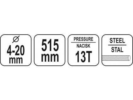 Kleště hydraulické na štípání arm. drátů 4-20 mm2