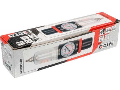 Regulátor tlaku vzduchu 1/4", max. 0,93MPa, s filtrem (15ccm)
